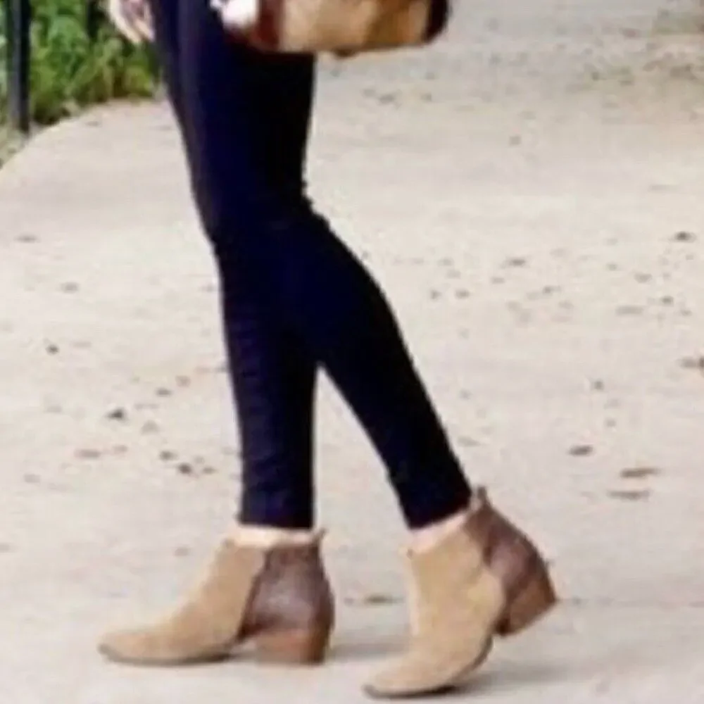 Madewell Womens The Charley Boot Leather Suede‎ Cigar Ankle Boots 9 39101
